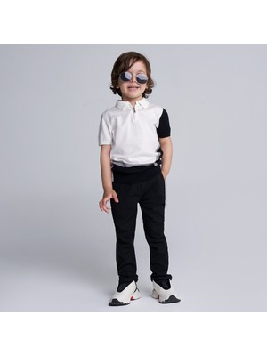 EMR Kids Triko %100 Pamuk Polo Yaka Fermuarlı T-Shirt