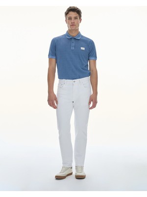 LTB Erkek Sawyer Y Dar Paça Orta Bel Desenli Jean Pantolon %99 Pamuk Günlük Stil