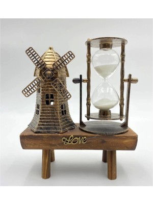 Epilons Yel Değirmeni Ahşap Kum Saati