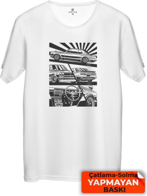 Çakılap Jdm Car Baskılı Tişört Unisex, Premium Kalite (Rgl-Otmbl-Nssn)