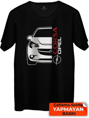 Çakılap Opel Corsa D Baskılı Tişört Unisex, Premium Kalite (Rgl-Otmbl-Opl)