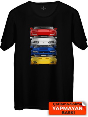 Çakılap Jdm Car Baskılı Tişört Unisex, Premium Kalite (Rgl-Otmbl-Nssn)