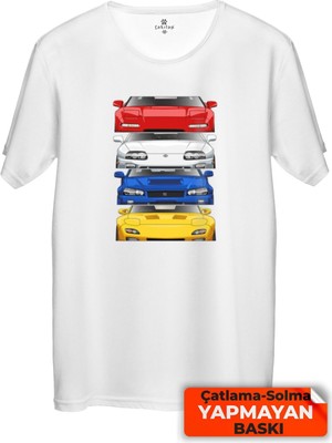 Çakılap Jdm Car Baskılı Tişört Unisex, Premium Kalite (Rgl-Otmbl-Nssn)