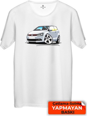 Çakılap Vw Polo Mk5 Baskılı Tişört Unisex, Premium Kalite (Rgl-Otmbl-Vw)