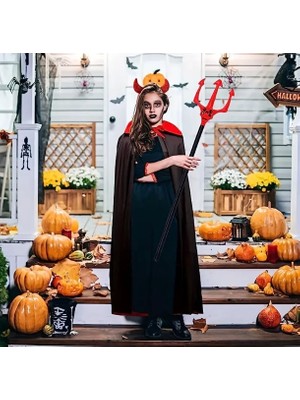 Go İthalat Kırmızı Renk Halloween Cadılar Bayramı Çatal 107 cm (4533)