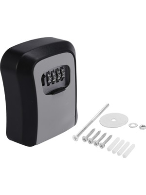 Humble Key Lock Box Wall Mounted Key Safe Box Weatherproof 4 Digit Combination Key Storage Lock Box Indoor Outdoor (Yurt Dışından)