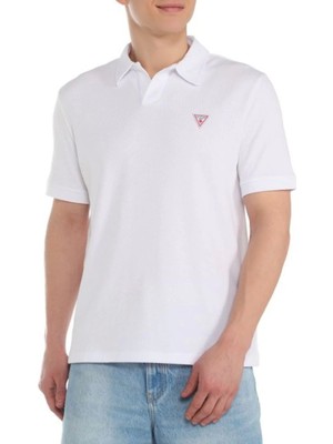 Guess Erkek Beyaz Polo T-Shirt