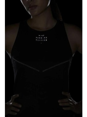 Nike Dri Fit Adv Run Division Running Reflector Tank Reflektörlü Kadın Atlet Siyah