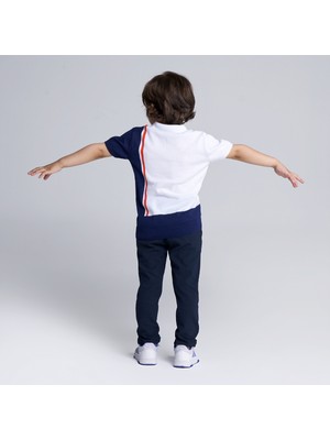 EMR Kids Triko  Pamuk Polo Yaka Fermuarlı T-Shirt