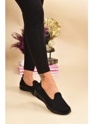 ModaOnn  Kadın Siyah Memory Foam Ortopedik Babet Yürüyüş Ayakkabısı