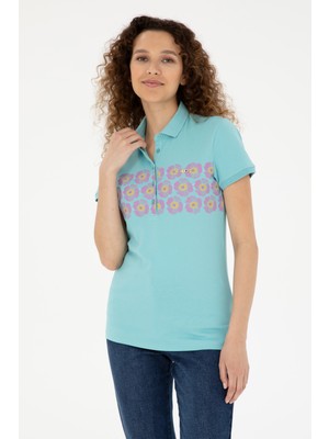 U.S. Polo Assn. Kadın Mint Polo Yaka Tişört 50282887-VR090