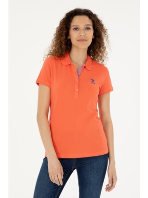 U.S. Polo Assn. Kadın Nar Çiçeği Basic Polo Yaka Tişört 50280060-VR039