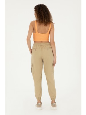 U.S. Polo Assn. Kadın Açık Haki Pantolon (Kanvas-Chino) 50281794-VR183