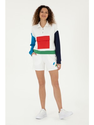 U.S. Polo Assn. Kadın Beyaz Şort (Örme) 50283475-VR013