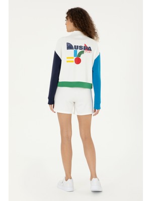 U.S. Polo Assn. Kadın Beyaz Şort (Örme) 50283475-VR013