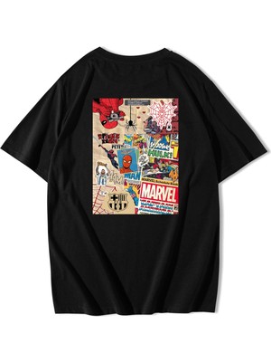 BRZ Collection Unisex Oversize Marvel Schedule Book T-Shirt