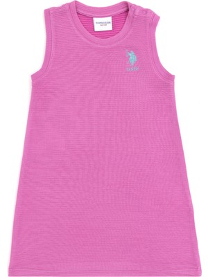 U.S. Polo Assn. Kız Bebek Menekşe Kolsuz Örme Elbise 50289013-VR037