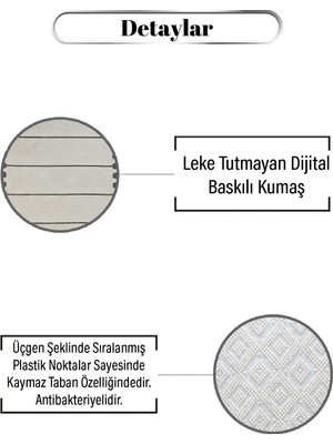 Marka Dekor Modern Çizgili Desen Dijital Baskılı Kaymaz Zenit Halı