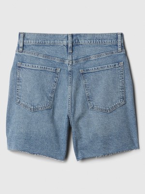 Gap Kadın Mavi Vintage Midi Denim Şort