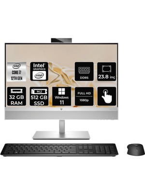 Hp Eliteone 840 G9 Intel Core I7 12700 32GB 512GB SSD 23.8" Fhd W11P Dokunmatik All In One Bilgisayar 5V919EA 5V919EAPN352