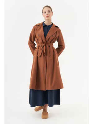 Mevra Oversize Trencchoat Kahve