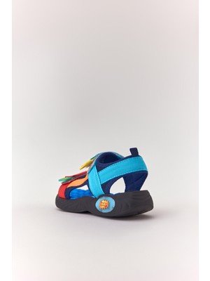 Dudino Kids Footwear Mavi Coconut Cırt Cırtlı Renkli Çocuk Sandalet