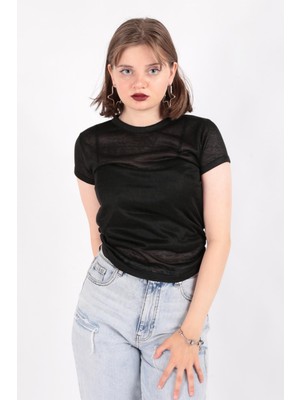 Busem S0016230 Kadın Flamlı Ince T-Shirt