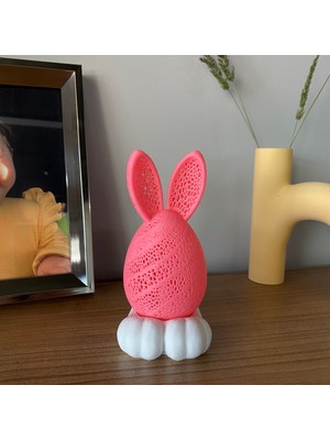 Root Made Tavşan Tealight Mumluk Dekoratif Tavşan Obje Renkli Tavşanlar Mum Hediyeli Paskalya Figür