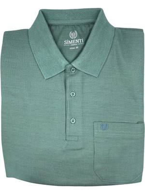 Simenti Yeni Sezon Simenti Waffle Desen Kısa Kol Polo Yaka T-Shirt