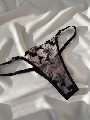 La Linaa Blackrose Kadın Çiçekli Bralet Takım