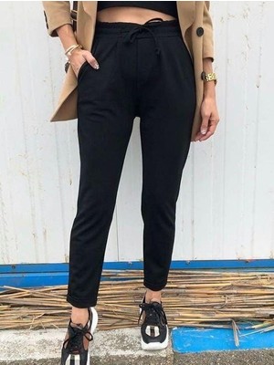 Trend Esinty Kadın Bağcıklı Cepli Triko Pantolon
