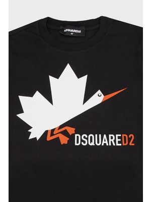 Dsquared2 Pamuklu Bisiklet Yaka Çocuk T Shirt DQ0163 D002F T Shirt DQ0163