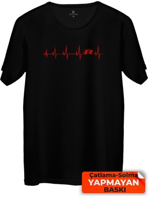 Vw R Logo Baskılı T-Shirt Unisex Premium Kalite (Rgl-Otmbl-Vw)