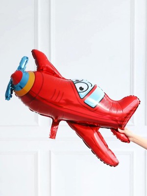 Parti Adresi Kırmızı Uçak Folyo Balon Parti Balonu 86 cm