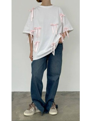 Pinkys Fiyonklu Tasarım Oversize T-Shirt