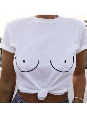 Pinkys Oversize Göğüs Çizim Pinterest Tittie T-Shirt