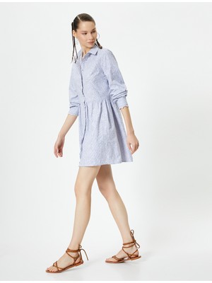 Koton Gömlek Elbise Uzun Kollu Rahat Kesim Mini Boy