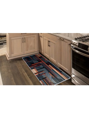 Colorix Carpet Kaymaz Taban Tezgah Önü Mutfak Paspası 75X150 cm No: 943