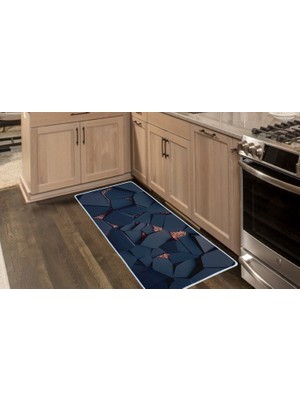 Colorix Carpet Kaymaz Taban Tezgah Önü Mutfak Paspası 75X150 cm No: 951