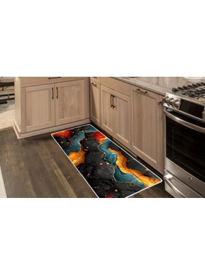 Colorix Carpet Kaymaz Taban Tezgah Önü Mutfak Paspası 75X150 cm No: 771