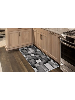 Colorix Carpet Kaymaz Taban Tezgah Önü Mutfak Paspası 75X150 cm No: 955