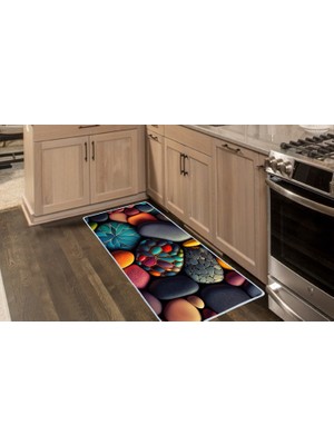 Colorix Carpet Kaymaz Taban Tezgah Önü Mutfak Paspası 75X150 cm No: 1356