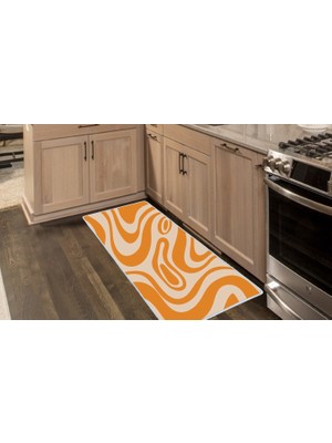 Colorix Carpet Kaymaz Taban Tezgah Önü Mutfak Paspası 75X150 cm No: 1357