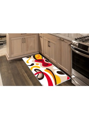 Colorix Carpet Kaymaz Taban Tezgah Önü Mutfak Paspası 75X150 cm No: 1549