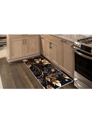 Colorix Carpet Kaymaz Taban Tezgah Önü Mutfak Paspası 75X150 cm No: 1139