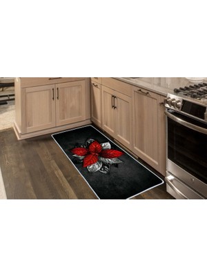 Colorix Carpet Kaymaz Taban Tezgah Önü Mutfak Paspası 75X150 cm No: 1338