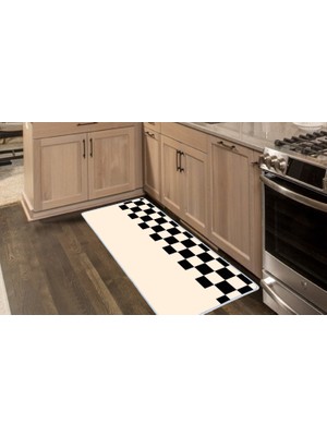 Colorix Carpet Kaymaz Taban Tezgah Önü Mutfak Paspası 75X150 cm No: 1551