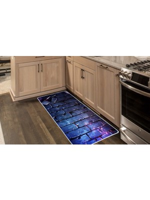 Colorix Carpet Kaymaz Taban Tezgah Önü Mutfak Paspası 75X150 cm No: 1553