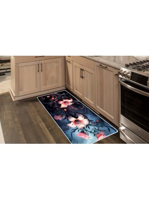 Colorix Carpet Kaymaz Taban Tezgah Önü Mutfak Paspası 75X150 cm No: 1136