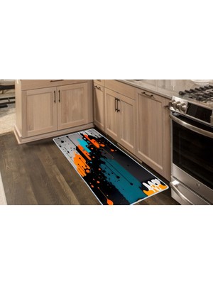 Colorix Carpet Kaymaz Taban Tezgah Önü Mutfak Paspası 75X150 cm No: 1155